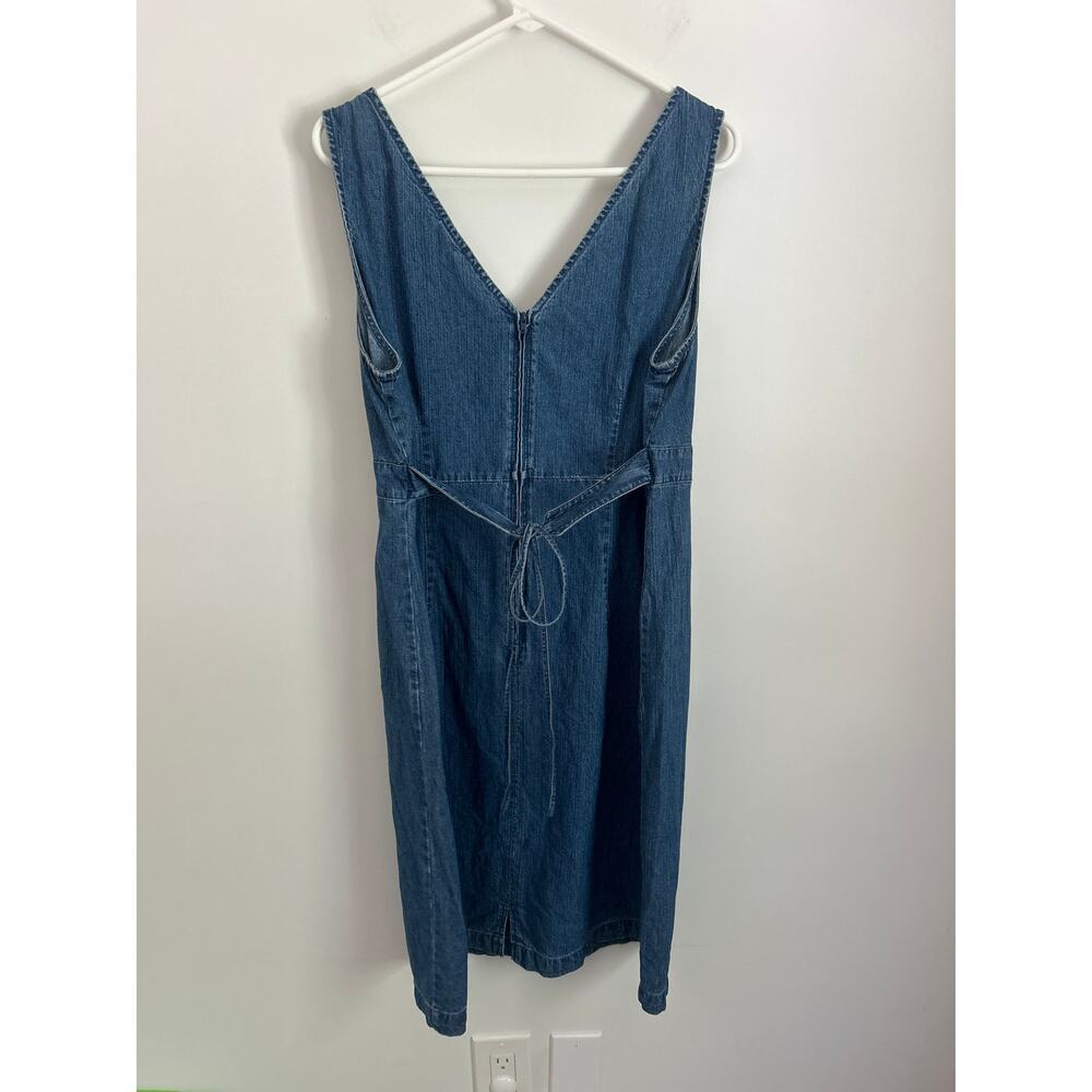 Faded Glory Embroidered Denim Dress XL – Vintage 100% Cotton Made in Mexico - Picture 8 of 8